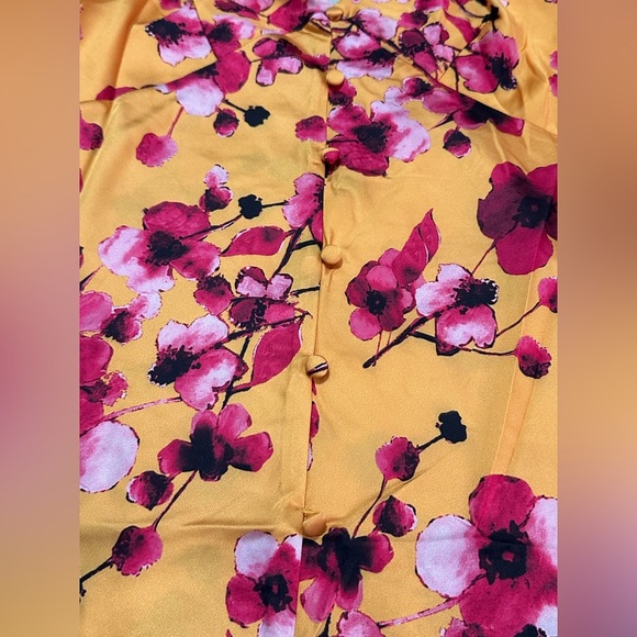 NEW Hutch Liddy Slip Dress Sz M Floral Yellow Pink - Picture 9 of 14